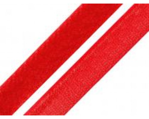 Липучка пришивная шир.2,5 см (25 мм) арт.3568 цв.красный уп.25 м